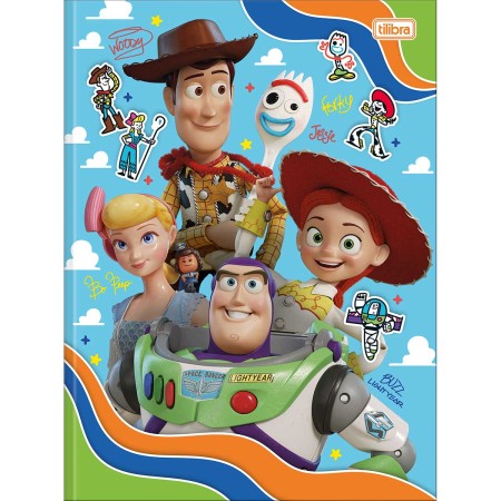 Foto ilustrativa Caderno Brochura Capa Dura Universitário Toy Story 80 Folhas