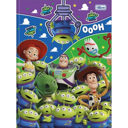 Foto ilustrativa Caderno Brochura Capa Dura Universitário Toy Story 80 Folhas