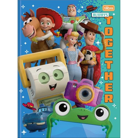 Foto ilustrativa Caderno Brochura Capa Dura Universitário Toy Story 80 Folhas