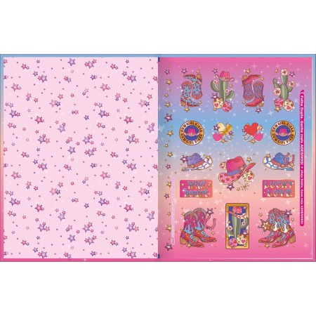 Foto ilustrativa Caderno Brochura Capa Dura Universitário West Girl 80 Folhas