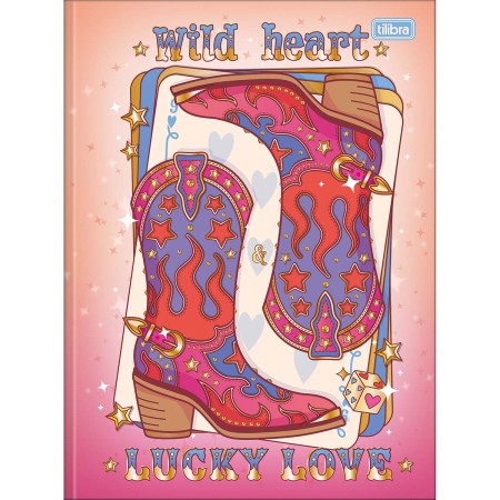 Foto ilustrativa Caderno Brochura Capa Dura Universitário West Girl 80 Folhas