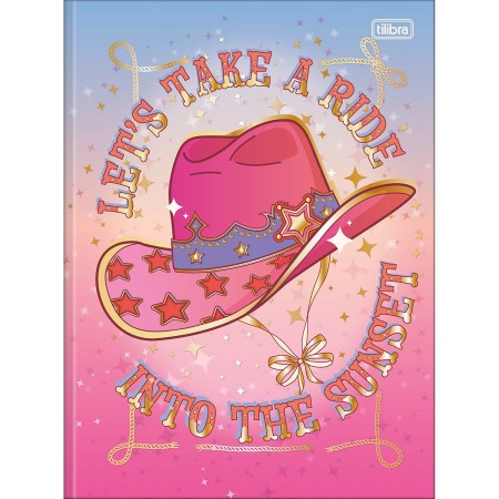 Foto ilustrativa Caderno Brochura Capa Dura Universitário West Girl 80 Folhas