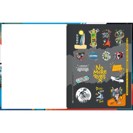 Foto ilustrativa Caderno Brochura Capa Dura Universitário X-Racing 80 Folhas