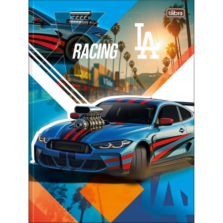 Foto ilustrativa Caderno Brochura Capa Dura Universitário X-Racing 80 Folhas