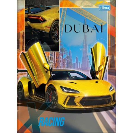 Foto ilustrativa Caderno Brochura Capa Dura Universitário X-Racing 80 Folhas