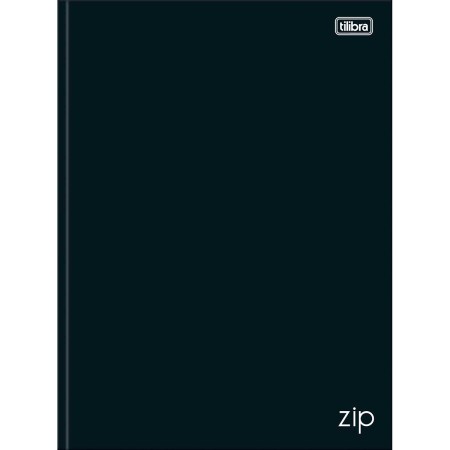 Foto ilustrativa Caderno Brochura Capa Dura Universitário Zip Preto 80 Folhas