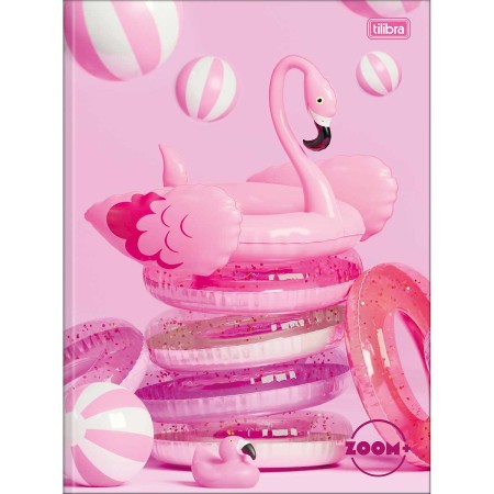 Foto ilustrativa Caderno Brochura Capa Dura Universitário Zoom+ Feminino 48 Folhas