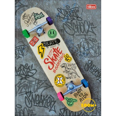 Foto ilustrativa Caderno Brochura Capa Dura Universitário Zoom+ Masculino 48 Folhas