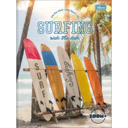 Foto ilustrativa Caderno Brochura Capa Dura Universitário Zoom+ Masculino 48 Folhas