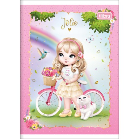 Foto ilustrativa Caderno Brochura Capa Flexível 1/4 Jolie 60 Folhas