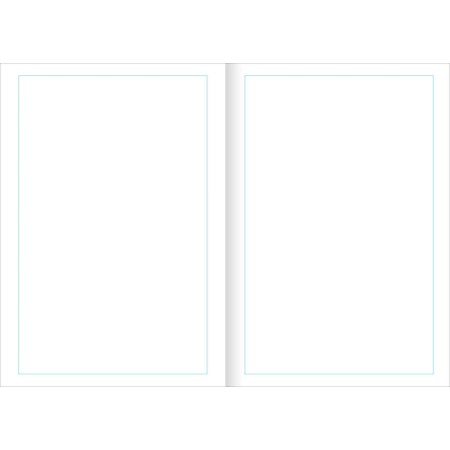 Foto ilustrativa Caderno Brochura Capa Flexível A4+ Tilibom Azul com Moldura 60 Folhas