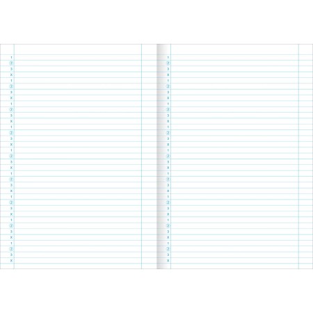 Foto ilustrativa Caderno Brochura Capa Flexível A4+ Tilibom Vermelho com Pautas Numeradas 123X 60 Folhas