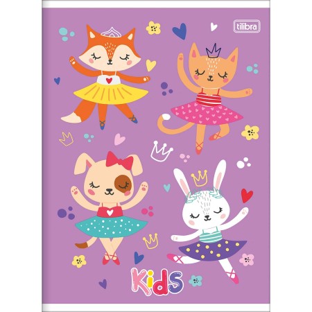 Foto ilustrativa Caderno Brochura Capa Flexível Universitário Kids 60 Folhas