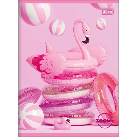 Foto ilustrativa Caderno Brochura Capa Flexível Universitário Zoom+ Feminino 60 Folhas
