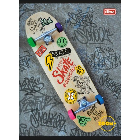 Foto ilustrativa Caderno Brochura Capa Flexível Universitário Zoom+ Masculino 60 Folhas