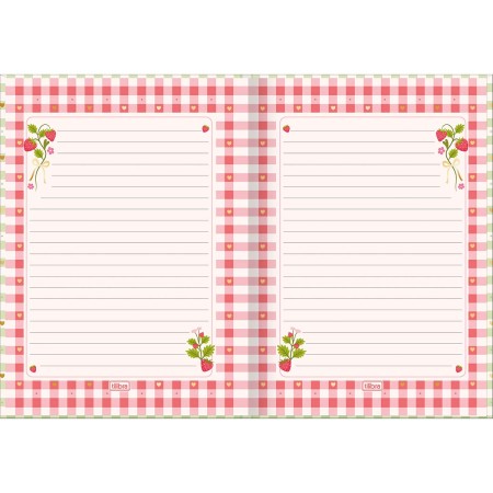 Foto ilustrativa Caderno Brochura Decorado Capa Dura 1/8 Be Berry! 80 Folhas