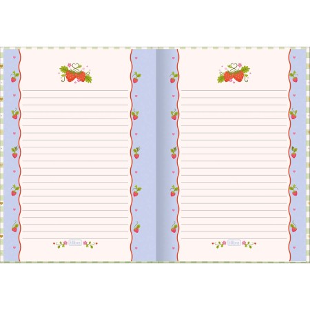 Foto ilustrativa Caderno Brochura Decorado Capa Dura 1/8 Be Berry! 80 Folhas