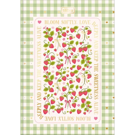 Foto ilustrativa Caderno Brochura Decorado Capa Dura 1/8 Be Berry! 80 Folhas