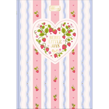 Foto ilustrativa Caderno Brochura Decorado Capa Dura 1/8 Be Berry! 80 Folhas