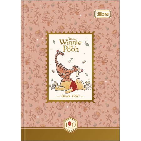 Foto ilustrativa Caderno Brochura Decorado Capa Dura 1/8 Pooh 80 Folhas
