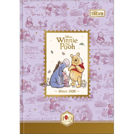 Foto ilustrativa Caderno Brochura Decorado Capa Dura 1/8 Pooh 80 Folhas