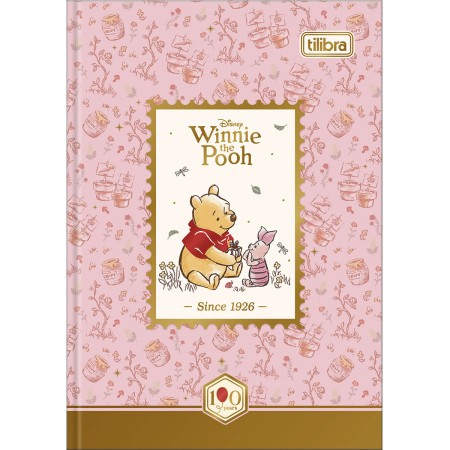 Foto ilustrativa Caderno Brochura Decorado Capa Dura 1/8 Pooh 80 Folhas