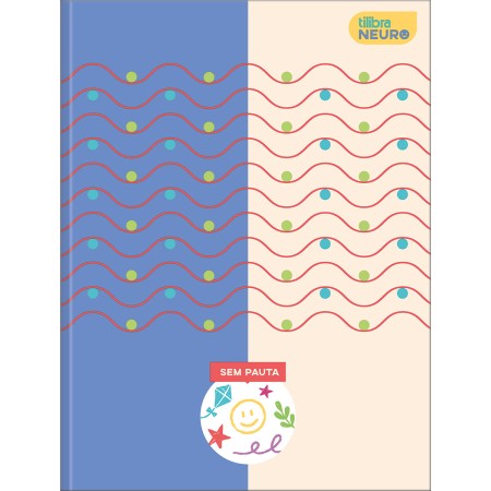 Foto ilustrativa Caderno Brochura Universitário Capa Dura Sem Pauta Neurodiversidade 80F