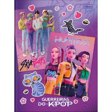 Foto ilustrativa Caderno Brochura Universitário Guerreiras do K-Pop 80 Folhas