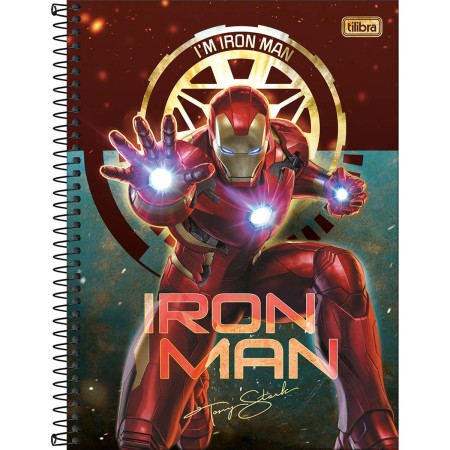 Foto ilustrativa Caderno Capa Dura Universitário 1 Matéria Avengers 80 Folhas