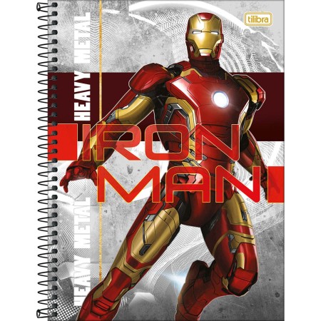 Foto ilustrativa Caderno Capa Dura Universitário 1 Matéria Avengers 80 Folhas