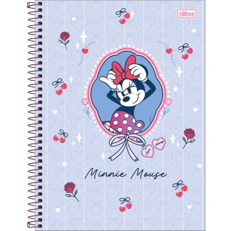 Foto ilustrativa Caderno Capa Dura Universitário 1 Matéria Minnie Fashion 80 Folhas