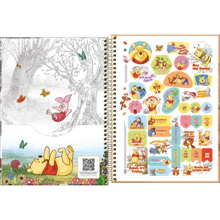 Foto ilustrativa Caderno Capa Dura Universitário 1 Matéria Pooh 80 Folhas