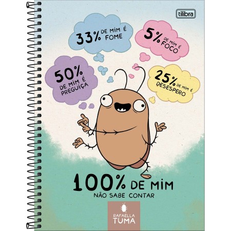 Foto ilustrativa Caderno Capa Dura Universitário 1 Matéria Rafaella Tuma 80 Folhas