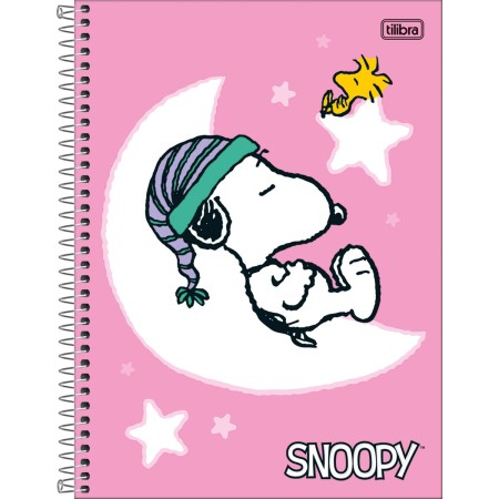 Foto ilustrativa Caderno Capa Dura Universitário 1 Matéria Snoopy Fit 80 Folhas