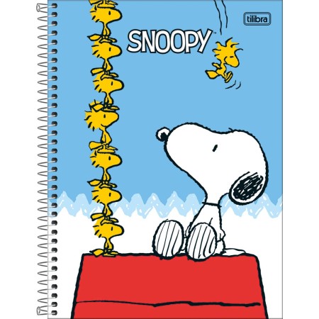Foto ilustrativa Caderno Capa Dura Universitário 1 Matéria Snoopy Fit 80 Folhas