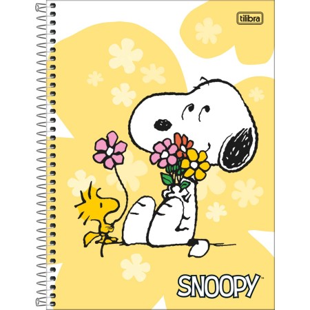 Foto ilustrativa Caderno Capa Dura Universitário 1 Matéria Snoopy Fit 80 Folhas
