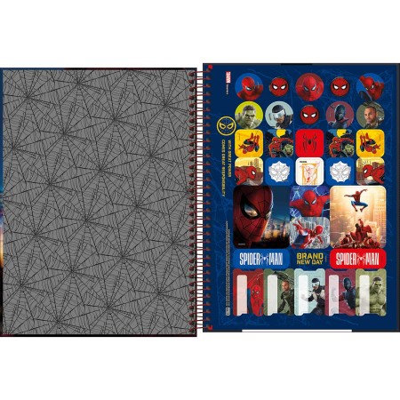 Foto ilustrativa Caderno Capa Dura Universitário 1 Matéria Spider Man: Brand New Day 80 Folhas