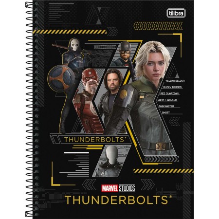 Foto ilustrativa Caderno Capa Dura Universitário 1 Matéria Thunderbolts 80 Folhas