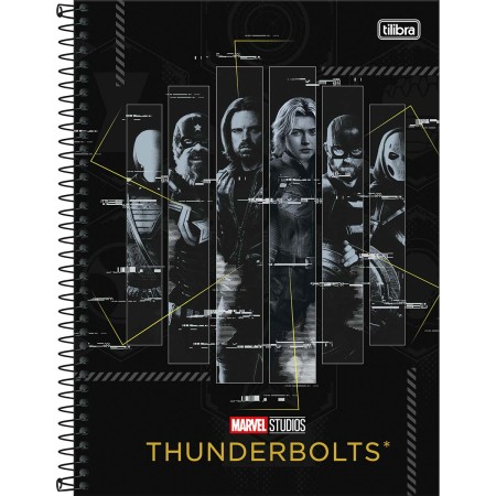 Foto ilustrativa Caderno Capa Dura Universitário 1 Matéria Thunderbolts 80 Folhas