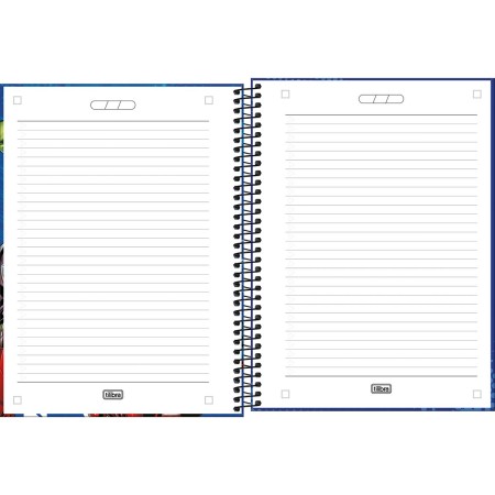 Foto ilustrativa Caderno Capa Dura Universitário 10 Matérias Avengers Fit 160 Folhas