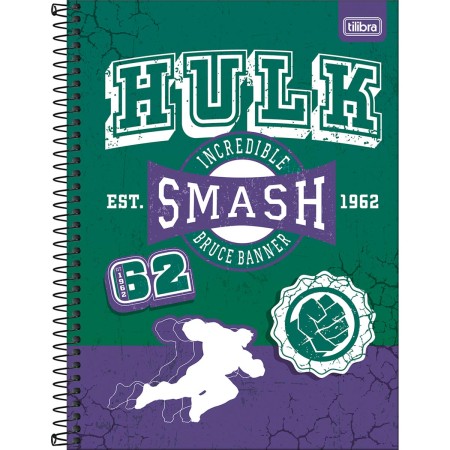 Foto ilustrativa Caderno Capa Dura Universitário 10 Matérias Avengers Fit 160 Folhas