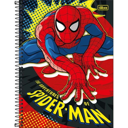 Foto ilustrativa Caderno Capa Dura Universitário 10 Matérias Spider-Man Fit 160 Folhas