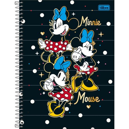Foto ilustrativa Caderno Capa Dura Universitário 16 Matérias Minnie 256 Folhas