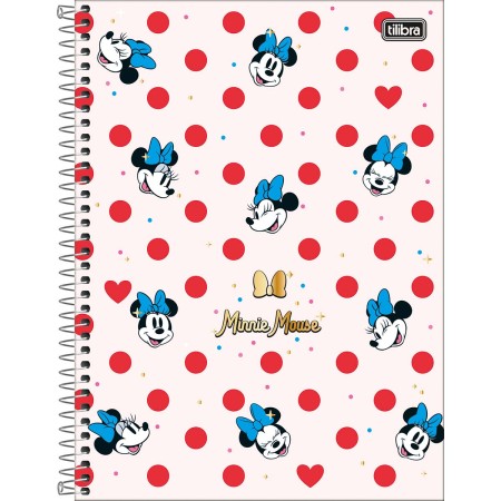 Foto ilustrativa Caderno Capa Dura Universitário 16 Matérias Minnie 256 Folhas