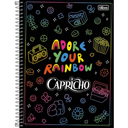 Foto ilustrativa Caderno Capa Dura Universitário Capricho Fit 1 Matéria 80 Folhas
