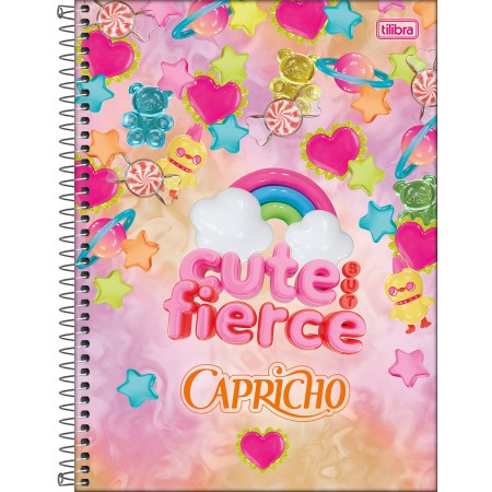 Foto ilustrativa Caderno Capa Dura Universitário Capricho Fit 1 Matéria 80 Folhas