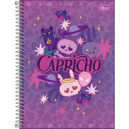Foto ilustrativa Caderno Capa Dura Universitário Capricho Fit 16 Matérias 256 Folhas