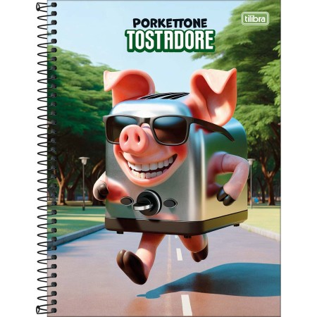 Foto ilustrativa Caderno Capa Dura Universitário Connect 1 Matéria 4-Fun 80 Folhas