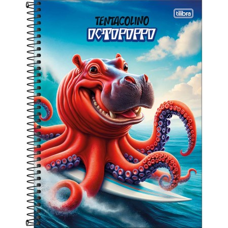 Foto ilustrativa Caderno Capa Dura Universitário Connect 1 Matéria 4-Fun 80 Folhas