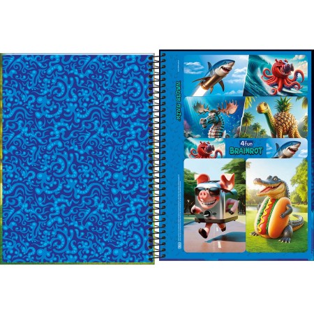 Foto ilustrativa Caderno Capa Dura Universitário Connect 10 Matérias 4-Fun 160 Folhas